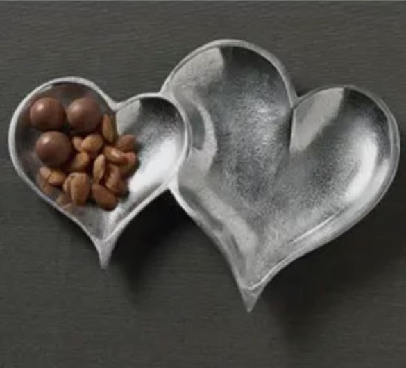 Double-heart Aluminum Tray