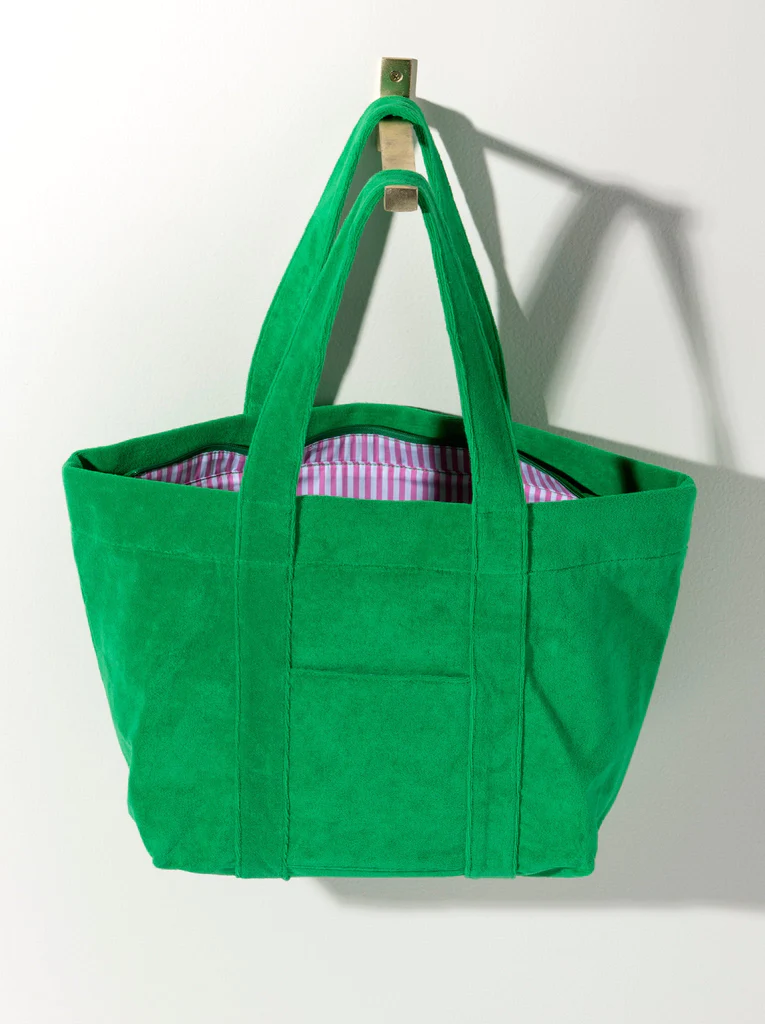 Cotton Terry Tote with Pouch